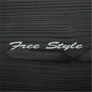 Free Style フリースタイル 筆記体 カッティングステッカー 銀色 20cm
