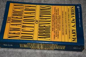 洋書●英語略語辞典THE NEW AMERICAN DICTIONARY OF ABBREVIATIONS(MARY A.DeVRIES)'91SIGNET