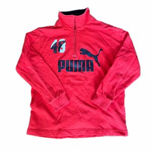 プーマ ハーフ ジップ スウェット 140サイズ 長袖 プルオーバー PUMA ロゴ