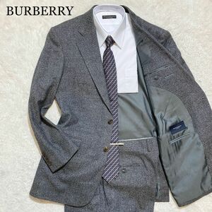 【未使用級】バーバリーロンドン スーツ ツイード MIXカラー グレー AB6 L