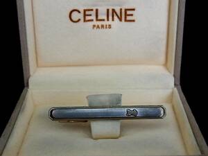 ◎№4755◎■④■セリーヌ【ＣＥＬＩＮＥ】【シルバー・ゴールド】■ネクタイピン♪