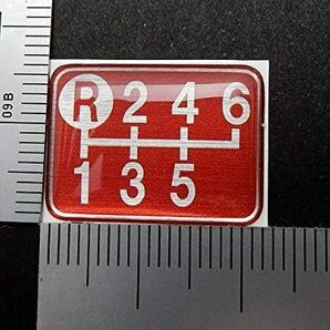 【残りわずか】 赤 レッド フォワード エルフ 6速MT ファイター 左上R デュトロ エンブレム SPE-R604 シフトパターの画像5