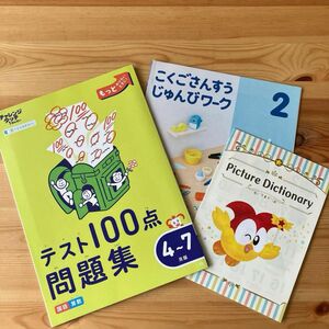 チャレンジタッチ1年生　テスト100点問題集　国語　算数　小学校就学前準備　国語、算数準備ワーク