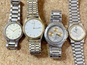 ●時計ジャンク● ４本まとめ売りSEIKO 7N29-8001. 9021-6050. ALBA CARIB N944-6A30. CITIZEN 0330-C30528 クォーツ 305