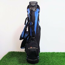 OGIO オジオ スタンド式 キャディバッグ 5分割 口枠周約76cm :カラーブルー×ブラック フード無し 整44_画像4