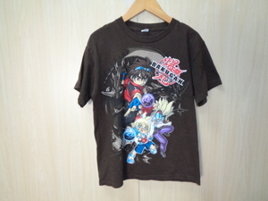 235◆00's Soft Spun BAKUGAN BATTLE BRAWLERS T-SHIRT◆ 爆丸バトルブローラーズ サイズ:S ブラウン 半袖シャツ キッズ ゆうパケット発送