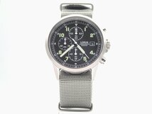 SEIKO LORUS Military Chronograph Watch Black Grey セイコー ローラス ミリタリー クロノグラフ クオーツ ブラック グレー 100m防水 時計_画像6