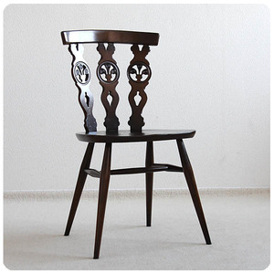 イギリス ヴィンテージ アーコールチェア ERCOL 木製椅子 アンティーク 家具「シスルバックチェア」P-029