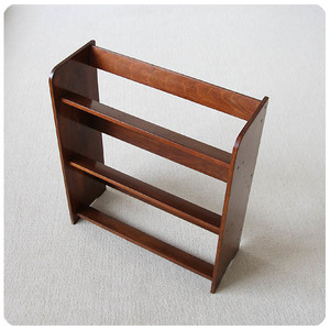  England antique book shelf 3 step bookcase wooden book stand furniture [ open rack ]P-032