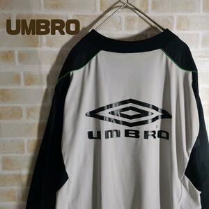 UMBRO アンブロ ナイロン ジャケット プルオーバー 黒 白 緑