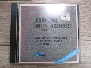 BT L1　送料無料◇　JOHN CAGE：SONATAS AND INTERLUDES FOR PREPARED PIANO 1946-1948　DARRYL ROSENBRG, PIANIST　◇中古CD　