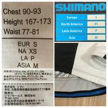 送料無料★美品 シマノ M メンズ 真冬用 撥水 防風 保温 アルミニウム サイクルジャケット SHIMANO ジップポケット×前後 良質品 D904 白黒_画像4