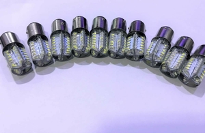 24V用 S25 LED 48連シングル球　シリコンタイプ　ホワイト　10個セット