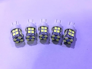 24V用　T10ウェッジ球　20連SMD　ホワイト　ポジション球 LED　5個セット