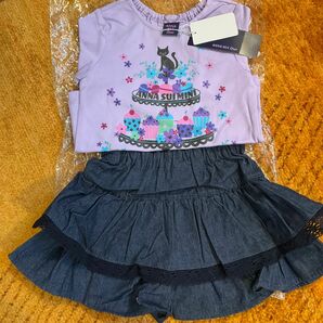 新品　Tシャツ　キュロット　2点　100 ANNA SUI mini