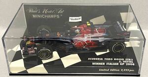 ミニチャンプス 1/43 トロロッソSTR3 2008 イタリアGP No.15 S.ベッテル 初優勝 レインタイヤ フランツトスト門下生