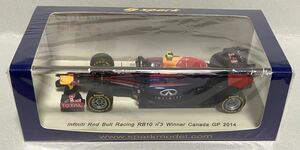 スパーク 1/43 インフィニティ レッドブル RB10 ルノー No.3 D.リカルド 2014 カナダGP F1初優勝 フランツトスト門下生