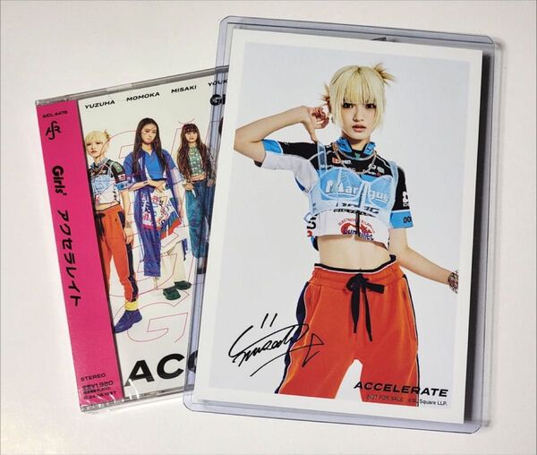 Girls2 アクセラレイト HMVプリントサイン入りポストカード ミサキ