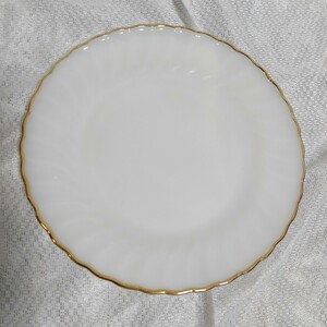 Fire King Fire King Golden shell plate 25 centimeter plate desert cake high class Afternoon Tea 1229-D1-TA12