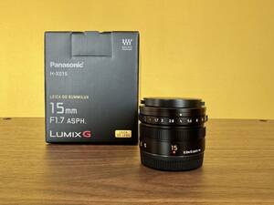 LEICA DG SUMMILUX 15mm/F1.7 ASPH. H-X015-K （ブラック）美品