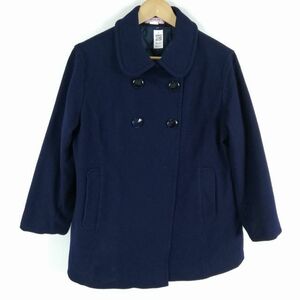 1円 コート 上着 3L 大きいサイズ 冬物 女子 学生服 中学 高校 紺 制服 中古 ランクC NA6057