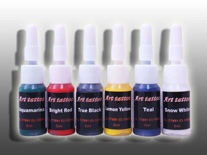 ◆【刺青・TATTOO・タトゥー】◆インク (5ｍｌ) 6色セット◆