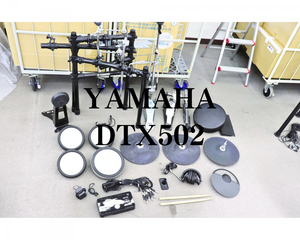 現状品 YAMAHA / ヤマハ DTX502 シリーズ 電子ドラム セット モジュール / パッド 9点 / ペダル / ドラムスローン etc 015JZBZ76