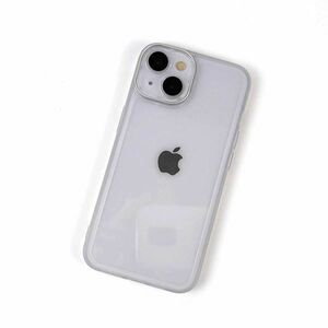 iPhone 14用 保護ケース カメラ保護 カバー シンプル クリア ソフトタイプ ホワイト
