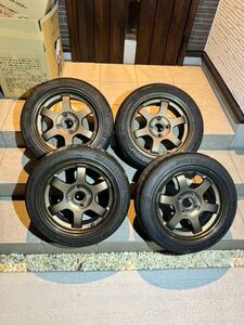 レイズ RAYS TE37 14インチ 6J ＋38 PCD100 4H VOLK RACING ブロンズ ブリジストン RE-71RS 165/55