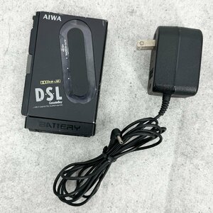 AIWA アイワ D・S・L Cassette Boy カセットボーイ ポータブル ステレオ カセット プレイヤー HS-P20 黒 日本製 現状品 純正ACアダプター付