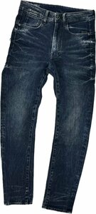 G-Star RAW ジースター 「TYPE C BACK ZIP 3D SUPER SLIM JEANS」 ストレッチ スリム デニム ジーンズ W28 実寸W73cm 未裾上 定価￥28,600-