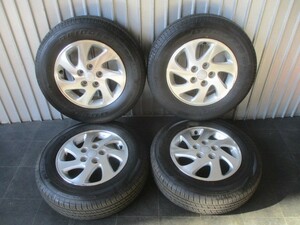 3834 テリオスキッド 純正 アルミ 175/80/R15 4本 5穴 114.3 15×5J 国産タイヤ付 8分山～10分山 個人宅配送不可