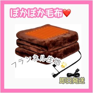 !電気毛布!掛け敷き兼用 電気ひざ掛け フランネル 暖房 8枚ヒーター内蔵