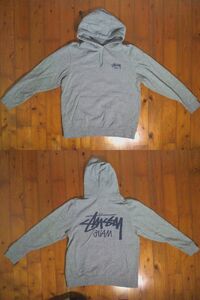 ☆ステューシー グアム【STUSSY GUAM】スウェット プルオーバー パーカー トレーナー L グレー　灰色