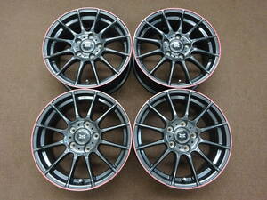 A-34　フィン　ホイール　16×6.5J ET53 PCD114.3 5H 4本　比較的程度良好　軽量　Racing sports car　ミニバン　等に是非　！