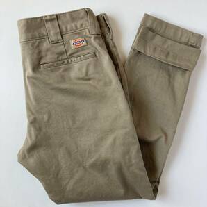 極美品 コラボ Dickies×RHC Stretch Cotton Slim Pants デッキーズ×ロンハーマン ストレッチスリムトラウザーパンツ W36 ベージュ 送無料