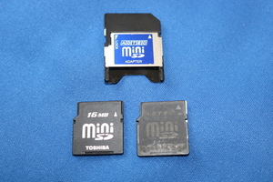 ADTEC miniSDアダプター miniSD 128MB TOSHIBA 16MB 認識OK 3個セット　