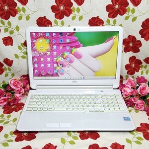  new Windows11/ white color / Fujitsu /LIFEBOOK/3 generation Core-i7/ new goods SSD512GB/ memory 8GB/ Blue-ray / camera / new goods mouse /LINE/Wi-Fi/ convenient soft great number!!