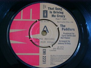 EPv482／【UK盤】THE PEDDLERS：THAT SONG IS DRIVING ME CRAZY/JUST A THOUGHT AGO.