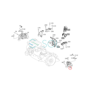 ベンツ W176 W246 エンジンマウント ミッションマウント 左側 A180 A250 B180 B250 2462400617 出荷締切18時の画像2
