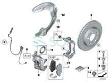 送料185円 BMW F40 F44 F45 F46 フロント ブレーキパッドセンサー 118i 118d 218i 218d 218dX 218i 220i 225iX 225xe 34356865613_画像2