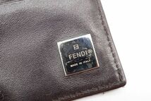 フェンディ ズッカ 三つ折り 財布 FFロゴ ナイロンキャンバス 茶 ブラウン 良品 FENDI 6779k_画像10