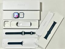 ★ 即決 バッテリー85% ★ Apple Watch Series 7 45mm アップルウォッチ ブルー アルミニウム GPS 純正品 アビスブルー スポーツバンド_画像2