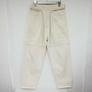 【1円】裾汚れ少々有り 国内正規 stein シュタイン 23SS 5PK LEATHER CODE PANTS OW パンツ ST.570 定価44000円 OFF WHITE オフホワイト S