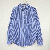 【1円】良好 国内正規 CORONA UTILITY コロナ WHITE COLLAR WORK SHIRT ホワイトカラーワークシャツ ストライプ ボタンダウンシャツ 青 XL_画像1