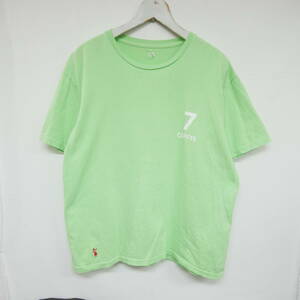 【1円】良好 国内正規 GROWN IN THE SUN グローンインザサン 7 COFFEE 8 BEER プリントTシャツ 半袖 ライトグリーン 黄緑 L