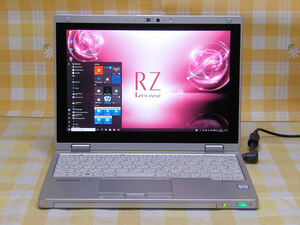 ■良品 高解像度WUXGA タッチパネル Let's note CF-RZ6 Core i5-7Y57 256GB-SSD SIMフリー 10P DtoD■XG