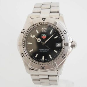 不動品 タグホイヤー 2000シリーズ WK1110-0 クォーツ 黒 TAG Heuer QZ 腕時計 メンズ