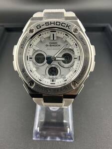 格安スタート！美品 G-SHOCK GST-W310-7AJF G-STEEL/Gスチール タフソーラー電波受信 電波ソーラー マルチバンド6 メタルベゼル ホワイト