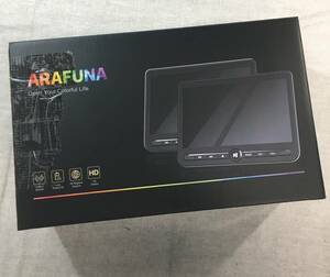 現状品 欠品あり ARAFUNA ヘッドレストモニター 後席車載用モニター 10.1インチ 車載用DVDプレーヤー HD1013B